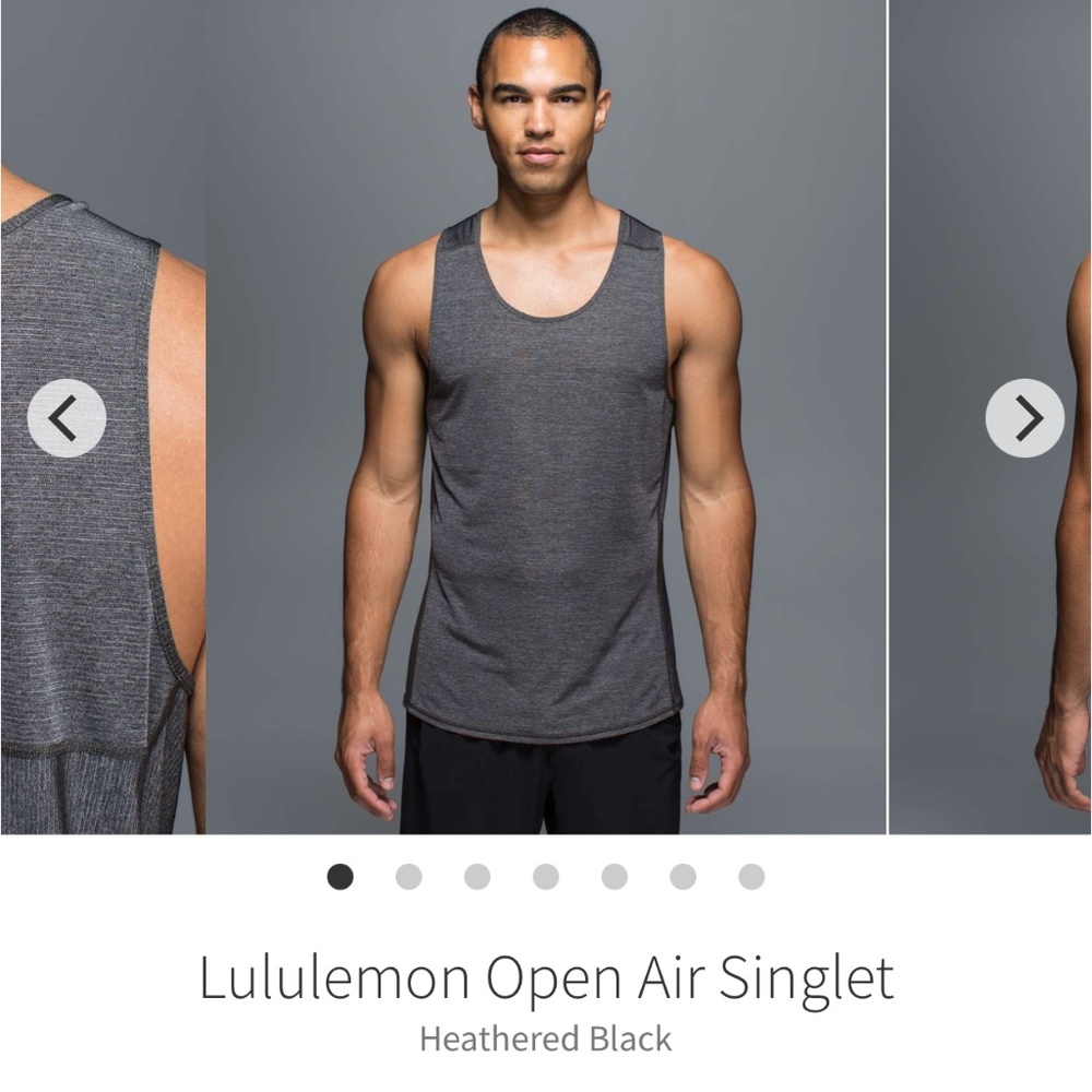 Lululemon Open Air Singlet Heathered Black